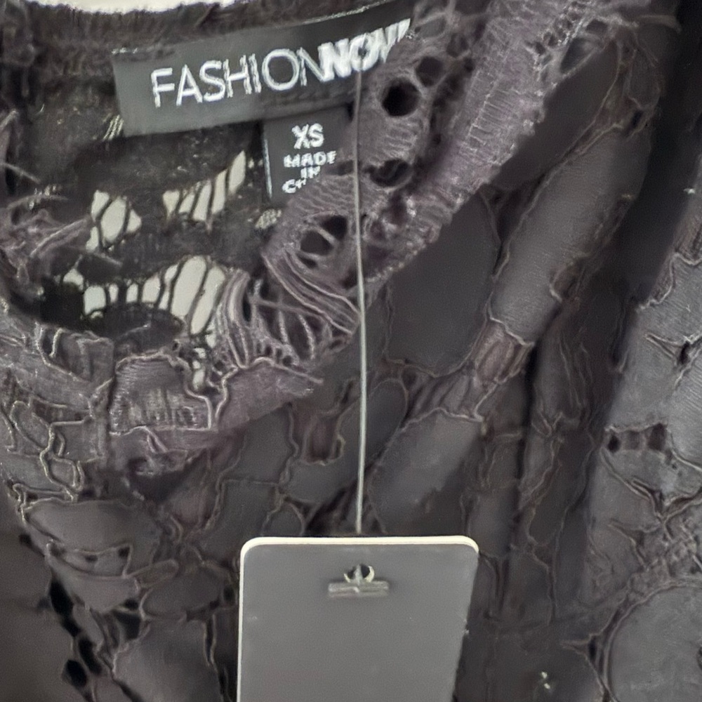 Fashion Nova 🖤 Dropping Hints Lace Black Dress | XS | NWT | - Picture 8 of 10